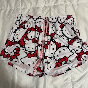 Sanrio Hello Kitty Pajama Shorts - Red and White